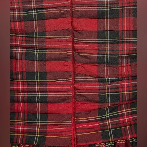 NWT Antonio Melani Elvira Plaid Tie Square Neck Long Puffed Sleeve Blouse Sz 6 - Picture 6 of 11